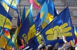 Националисты устроили пикет под Украинским домом