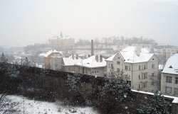 Чехию покрыло снегом