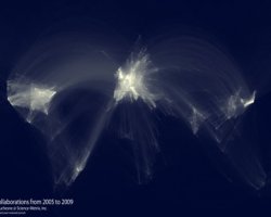 В Сети опубликовали карту мирового научного сотрудничества