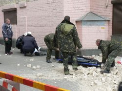 В киевской гостинице обвалилась стена: один человек погиб 