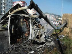 В Турции перевернулся и загорелся автобус, 10 погибших