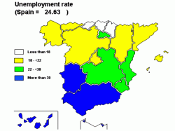 В Испании безработица достигла исторического максимума - почти 25%