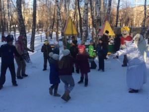 В парк Тищенко пришёл Дед Мороз и его «Щенячий патруль»