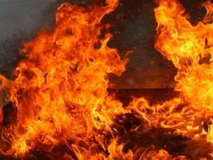 20 человек всю ночь тушили пожар в жилом доме