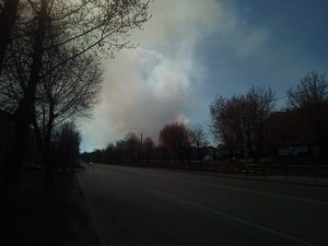Челябинск в дыму от пожаров