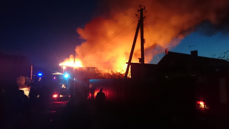 Утром в Брянском районе сгорел жилой дом