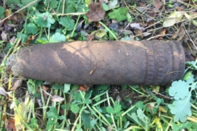 В Брянске на Партизанской поляне нашли артиллерийский снаряд