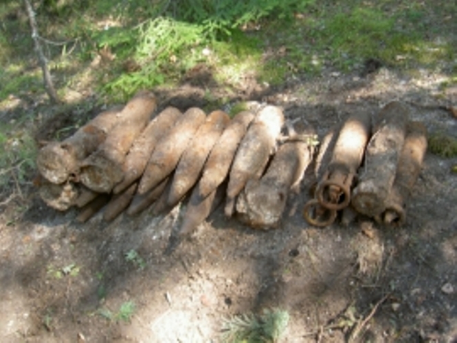 В Карачевском районе нашли 22 артиллерийских снаряда